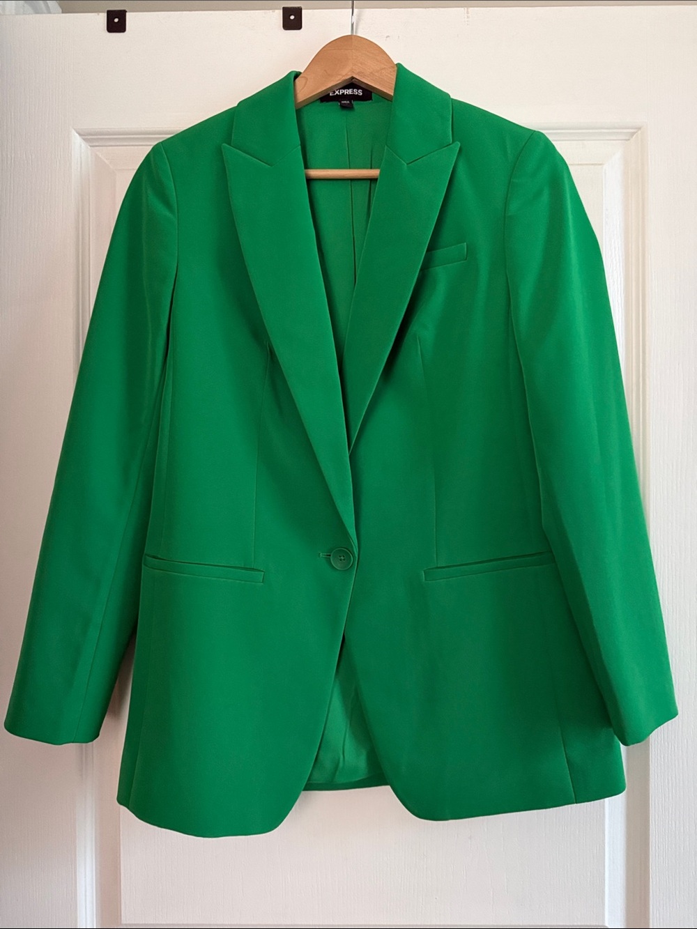 Express Green Single-Button Blazer